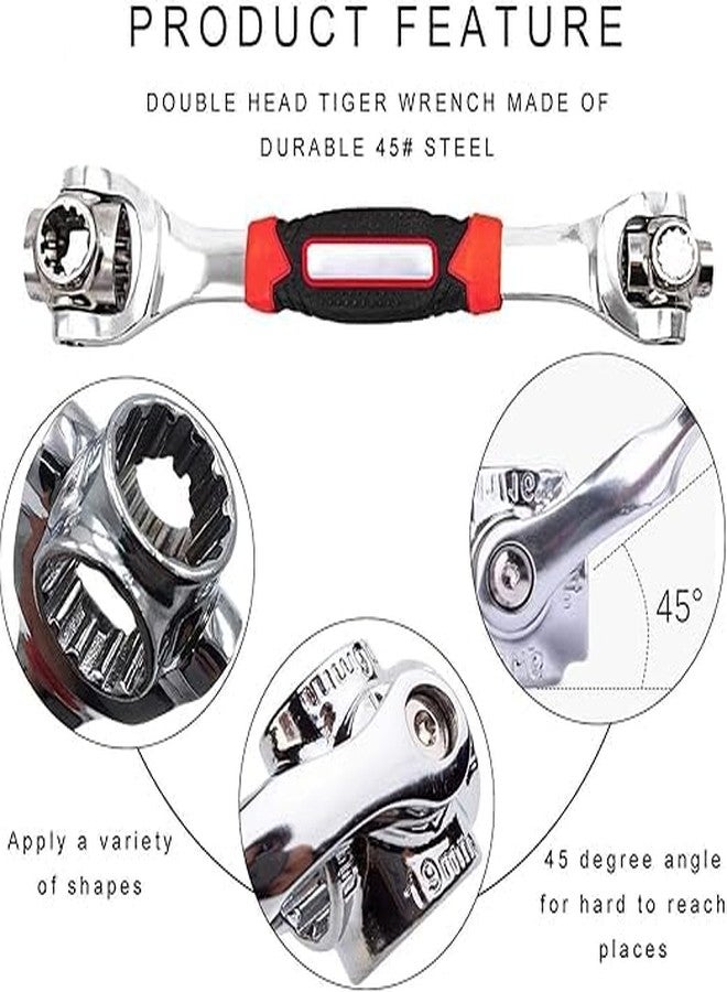 ZINZA Tiger wrench 48 in 1 Swivel Head Multi Tool Spanne Tools Socket Works with Spline Bolts Multifunction PassTorx 360 Degree 6-Point Universal Furniture Car Repair (PACK OF 1) - Image 5